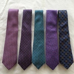 Fabulous lot of 5 Ties Tie Ermenegildo Zegna Robert Talbott